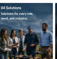 Different commercial drone roles and industries connecting through one DroneJob.ai platform.